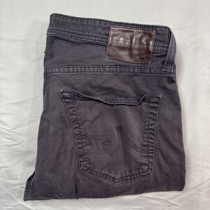 AG Adriano Goldschmied The Matchbox Slim Straight Jeans Men's 34 Charcoal Gray